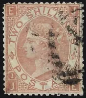 GB qv sg.121 2/- brown (je) sg cat £3,800