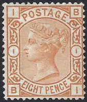 GB QV SG156 8d Orange (BI) MLH