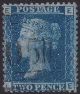 Bahamas Z2 2d Blue Plate 8 (EE) Used Overseas in BAHAMAS with A05 Cancel