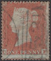 SG17 1d Red (CF) with BLUE BATH 53 Sideways Duplex Cancel