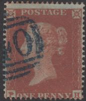 SG17 1d Red (PH) with BLUE Numeral Cancel