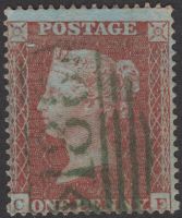 SG26 1d Red (CE) with GREEN DUBLIN SPOON Cancel