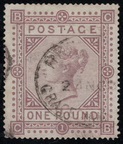 GB QV SG.129 £1 brown-lilac (CB) wmk maltese cross SG Cat £4,500