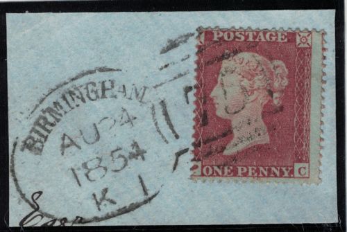 SG17 1d Red (PC) with BIRMINGHAM Spoon Cancel