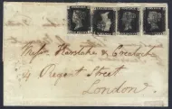 SG2 1d Black Plate 5 Cover (JD, JF, KC, KD) to London