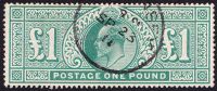 SG 266 £1 Green VFU