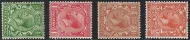 GBKGV SG 418a-421b 1924-26 ½d-2d, wmk Block Cypher SIDEWAYS. Fresh MNH. cat £288 MNH.