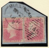 SG39 1d Pale Rose Red Plate 31 (OC, OD) with MULLINGAR Spoon Cancel