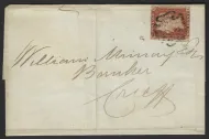 SG8tt 1d Red on Cover with Perth Maltese Cross