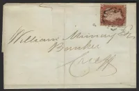 SG8tt 1d Red on Cover with Perth Maltese Cross