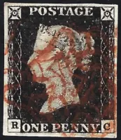 GB QV SG2 1840 1d black Plate 2 (RC)