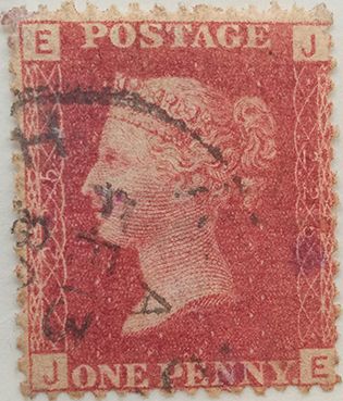 SG43 1d Red Plate 225 (JE) 