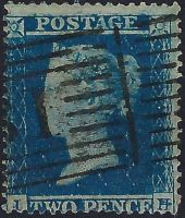 SG19 2d Blue Plate 4 Perf 16 Sc (IH)