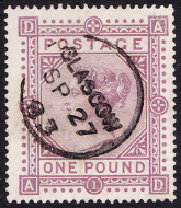 SG 136 £1 Brown-Lilac (AD) Wmk Anchor Cat £10,000