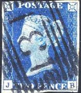 SG.5xc 2d Blue Plate 2 (JB) with 1844 Type Cancel