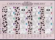 LS13 2003 Crossword Cartoons Royal Mail Generic Smilers Sheet