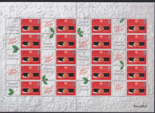 LS02 Smilers Sheet Christmas Post Office 2000 Logo