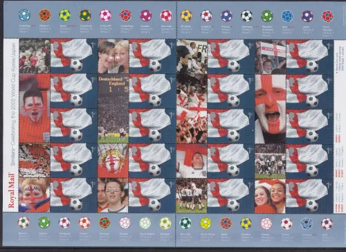 LS08 Smilers Sheet Football World Cup Royal Mail